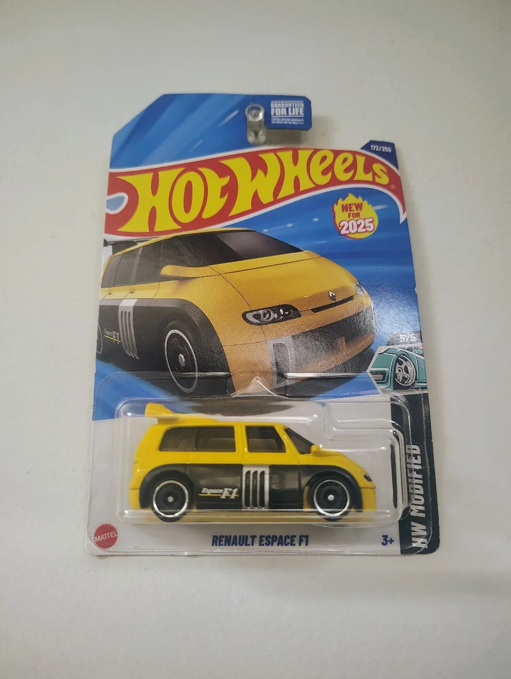 Renault Espace F1 Hot Wheels 2025 HW Modified 5/5 Yellow Diecast